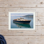 Boat canvas front showing the 12 by 8 inch size and 1.5 inch depth.