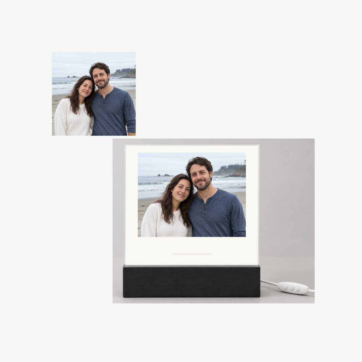 Your photo printed on a clear acrylic photo plaque