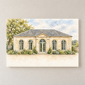One unframed wedding venue canvas with original watercolor artwork.