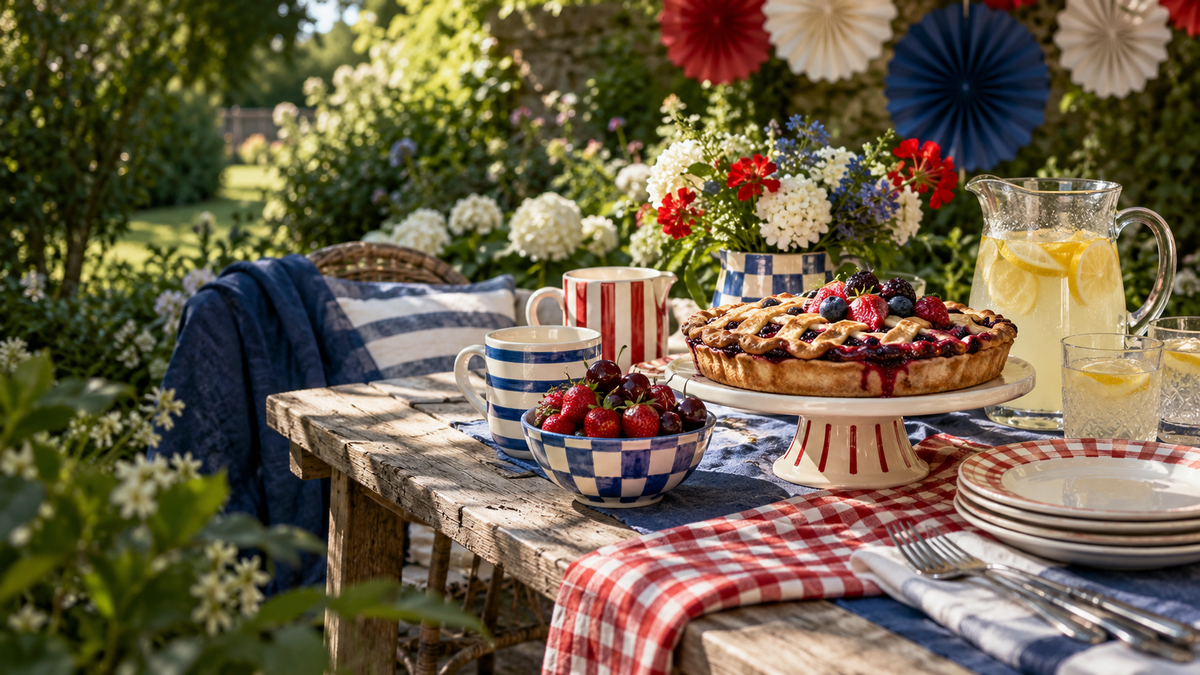 Fourth of July seasonal illustration