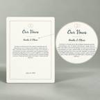 Complete wedding vows print with enlarged typography detail.
